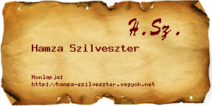 Hamza Szilveszter névjegykártya