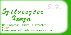 szilveszter hamza business card